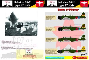 ROPOS MNFDL72058 - 1:72 Nakajima B5N2 type 97 Kate - Battle of Midway