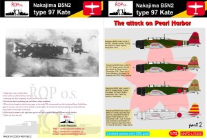 ROPOS MNFDL72055 - 1:72 Nakajima B5N2 type 97 Kate - The attack on Pearl Harbour