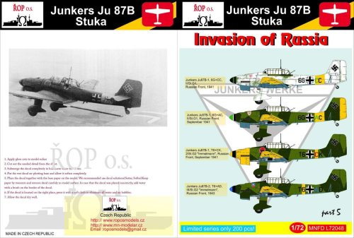 Przejdź do produktu ROPOS MNFDL72048 - 1:72 Junkers Ju 87B Stuka - Invasion of Russia