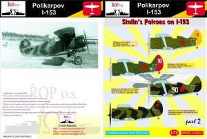 ROPOS MNFDL72017 - 1:72 Polikarpov I-153 - Stalin's Falcons on I-153