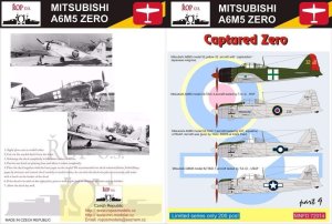 ROPOS MNFDL72014 - 1:72 Mitsubishi A6M5 Zero Model 52 - Captured Zero