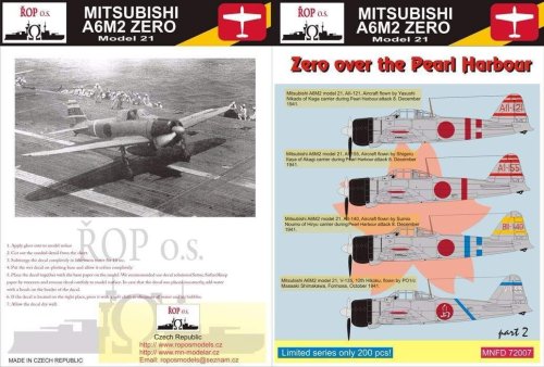 Przejdź do produktu ROPOS MNFDL72007 - 1:72 Mitsubishi A6M2 Zero Model 21 - Zero over the Pearl Harbour