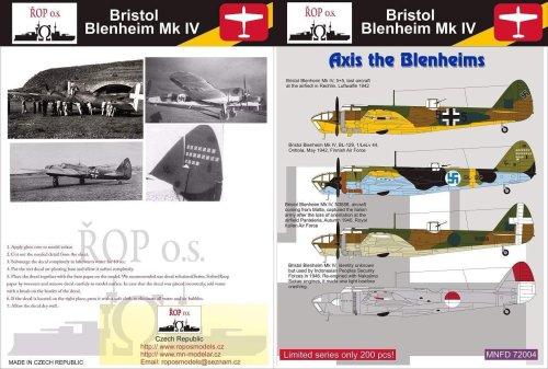 Przejdź do produktu ROPOS MNFDL72004 - 1:72 Bristol Blenheim Mk IV - Axis the Blenheims