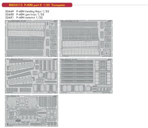 EDUARD BIG33113 - 1:32 P-40N part II