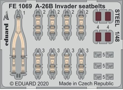 Przejdź do produktu EDUARD FE1069 - 1:48 A-26B Invader seatbelts - Steel