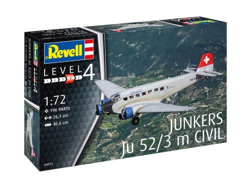 Przejdź do produktu REVELL 04975 - 1:72 Junkers Ju52/3m Civil