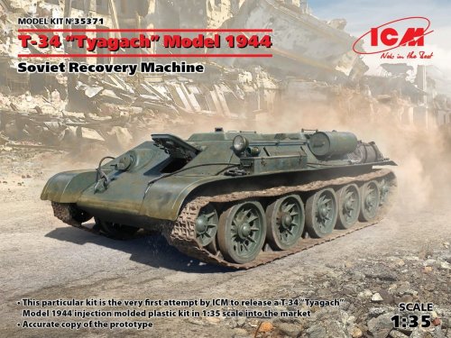 Przejdź do produktu ICM 35371 - 1:35 T-34 Tyagach Model 1944 - Soviet Recovery Machine