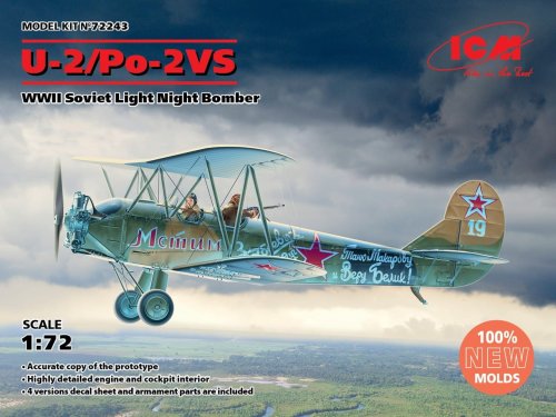 Przejdź do produktu ICM 72243 - 1:72 U-2/Po-2VS WWII Soviet Light Night Bomber