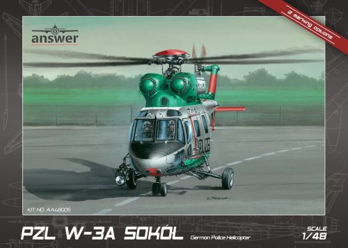 Przejdź do produktu ANSWER AA48005 - 1:48 PZL W-3A Sokół German Police Helicopter