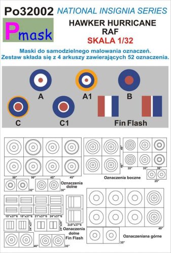 Przejdź do produktu PMASK Po32002 - 1:32 Hawker Hurricane RAF