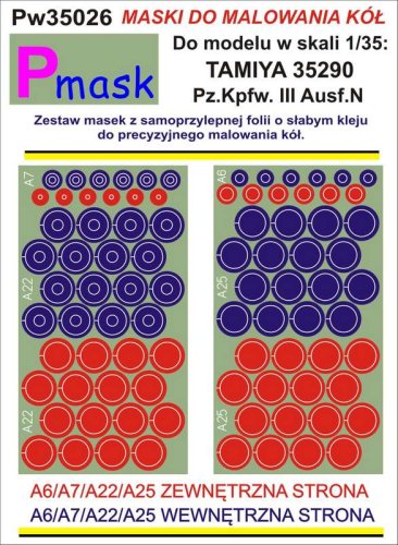 Przejdź do produktu PMASK Pw35026 - 1:35 Pz.Kpfw. III Ausf.N