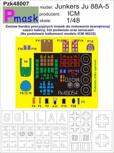 Przejdź do produktu PMASK Pzk48007 - 1:48 Junkers Ju-88-A5 - ICM 48232