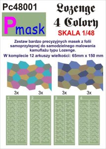 PMASK Pc48001 - 1:48 Lozenge 4 Kolory
