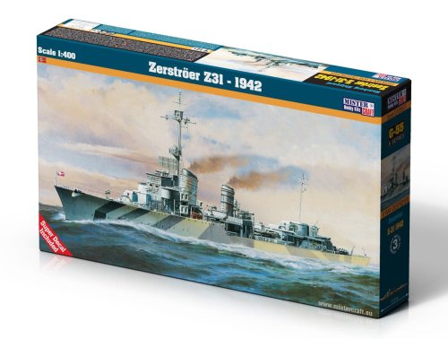 Przejdź do produktu MISTERCRAFT G55 - 1:400 Zerstroer Z-31 1942