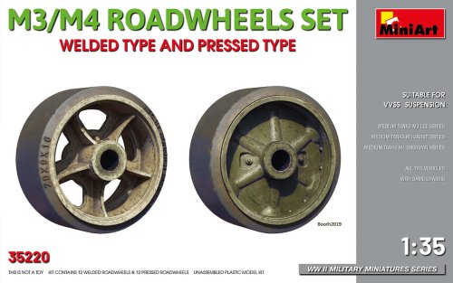 Przejdź do produktu MINIART 35220 - 1:35 M3/M4 Roadwheels set welded and pressed type