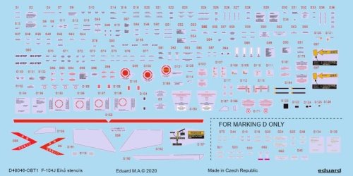 Przejdź do produktu EDUARD D48046 - 1:48 F-104J Eikó stencils
