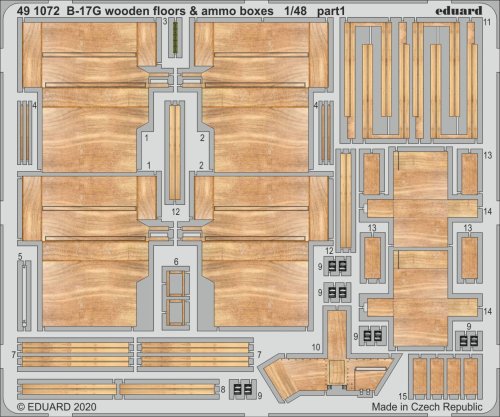Przejdź do produktu EDUARD 491072 - 1:48 B-17G wooden floors & ammo boxes