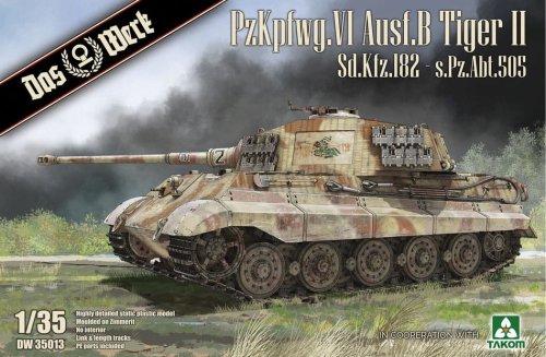 Przejdź do produktu DAS WERK DW35013 - 1:35 PzKpfwg. VI Ausf.B Tiger II Sd.Kfz.182 - s.Pz.Abt.505 w/ zimmerit