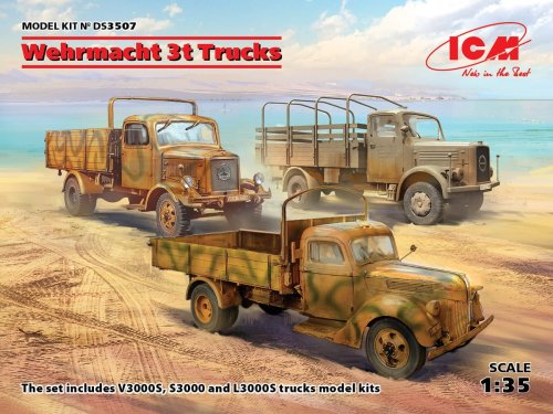 Przejdź do produktu ICM DS3507 - 1:35 Wehrmacht 3t Trucks V3000S, KHD S3000, L3000S