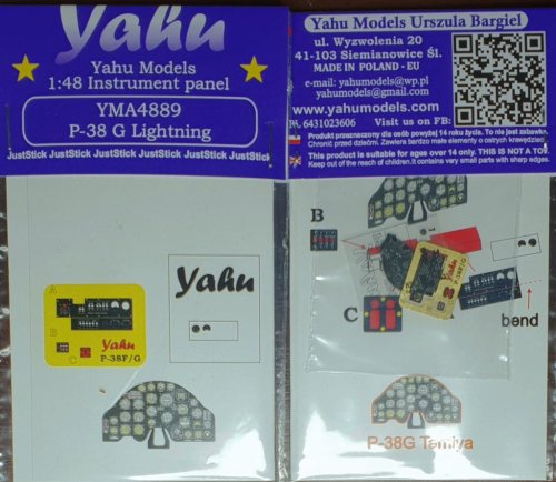 Przejdź do produktu YAHU YMA4889 - 1:48 P-38 G Lightning tablica przyrządów