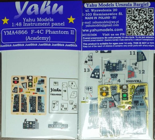 Przejdź do produktu YAHU YMA4866 - 1:48 F-4C Phantom tablica przyrządów