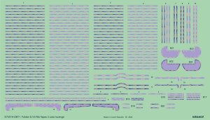 EDUARD D72019 - 1:72 Fokker D.VII rib tapes 4color lozenge