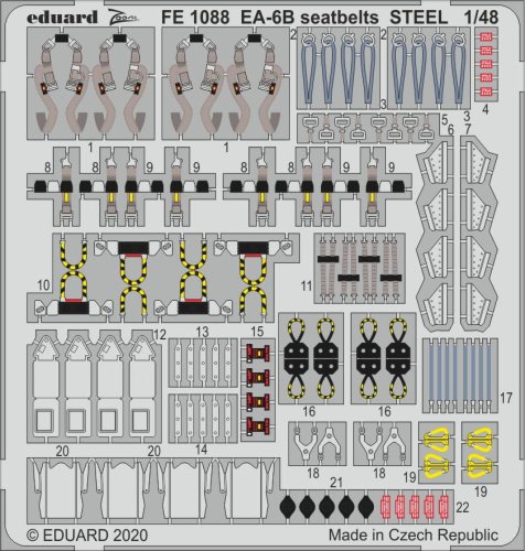 Przejdź do produktu EDUARD FE1088 - 1:48 EA-6B seatbelts - Steel