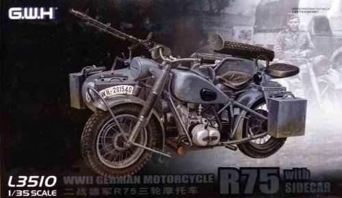 Przejdź do produktu GREAT WALL HOBBY 3510 - 1:35 WWII German BMW R75 with Sidecar