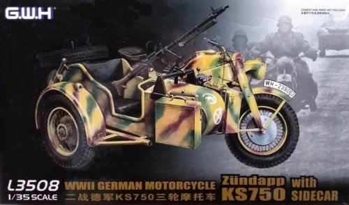 Przejdź do produktu GREAT WALL HOBBY 3508 - 1:35 WWII German Zundapp KS 750 with Sidecar