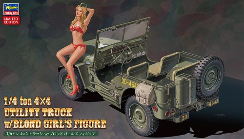 Przejdź do produktu HASEGAWA SP449 52249 - 1:24 1/4 ton 4x4 Utility Truck w/Blond Girl's Figure