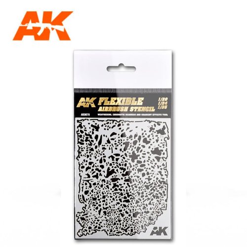 Przejdź do produktu AK INTERACTIVE 9079 - Szablon do malowania aerografem, skale 1:20 / 1:24 / 1:35