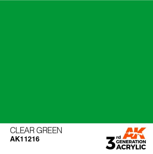 Przejdź do produktu AK Interactive 11216 - Farba akrylowa Clear Green 17ml