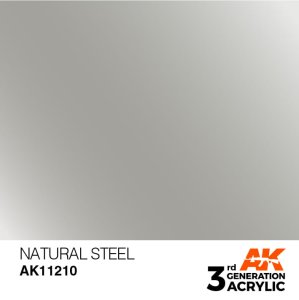 AK Interactive 11210 - Farba akrylowa Natural Steel 17ml