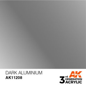 AK Interactive 11208 - Farba akrylowa Dark Aluminium 17ml