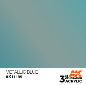 AK Interactive 11199 - Farba akrylowa Metallic Blue 17ml