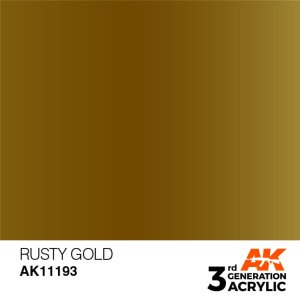 AK Interactive 11193 - Farba akrylowa Rusty Gold 17ml
