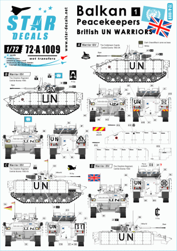 Przejdź do produktu STAR DECALS 72-A1009 - 1:72 Balkan Peacekeepers # 1. British UN Warriors.