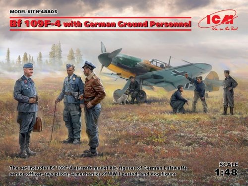 Przejdź do produktu ICM 48805 - 1:48 Messerschmitt Bf 109F-4 with German Ground Personnel