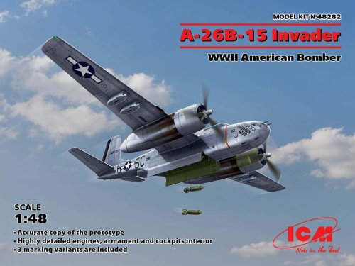 Przejdź do produktu ICM 48282 - 1:48 A-26B-15 Invader, WWII American Bomber