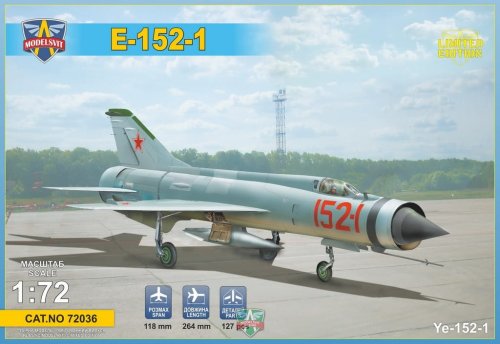 Przejdź do produktu MODELSVIT 72036 - 1:72 Ye-152-1 experimental interceptor