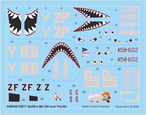 Przejdź do produktu EDUARD D48049 - 1:48 Spitfire Mk.VIII over Pacific