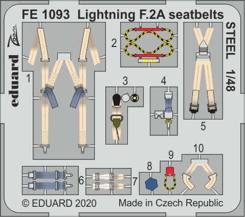Przejdź do produktu EDUARD FE1093 - 1:48 Lightning F.2A seatbelts - Steel