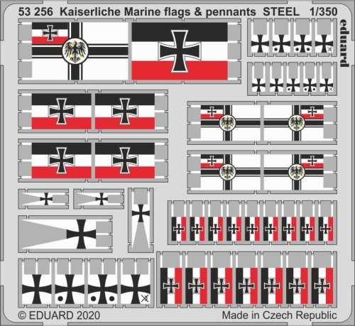 Przejdź do produktu EDUARD 53256 - 1:350 Kaiserlische Marine flags & pennants - Steel