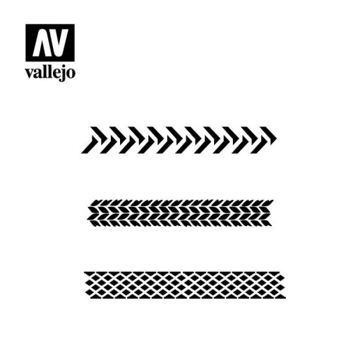 Przejdź do produktu VALLEJO ST-TX002 - 1:35 Tyre Markings stencil
