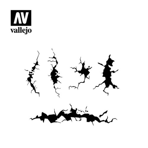 Przejdź do produktu VALLEJO ST-TX001 - 1:35 Cracked wall stencil