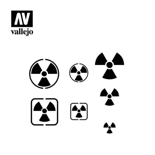 Przejdź do produktu VALLEJO ST-SF005 - Radioactivity Signs stencil