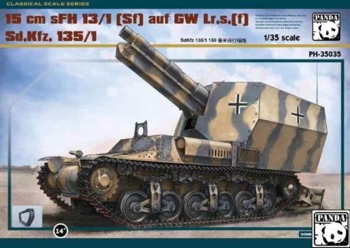 Przejdź do produktu PANDA 35035 - 1:35 15 cm sFH 13/1(Sf) auf GW Lr.s.(f) Sd.Kfz.135/1