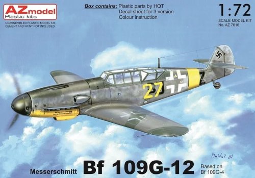 Przejdź do produktu AZ MODEL AZ 7616 - 1:72 Messerschmitt Bf 109G-12