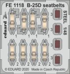 EDUARD FE1118 - 1:48 B-25D seatbelts - Steel