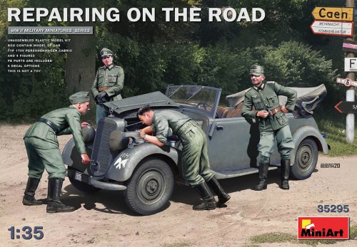 Przejdź do produktu MINIART 35295 - 1:35 Repairing on the road (Type 170V Cab)